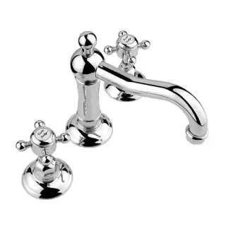 Nicolazzi Half Dome Смеситель для раковины на 3 отверстия, с донным клапаном, цвет: хром.