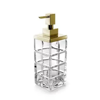 3SC Palace Дозатор для жидкого мыла,  настольный, цвет: Rosa хрусталь/золото 24к. Lucido