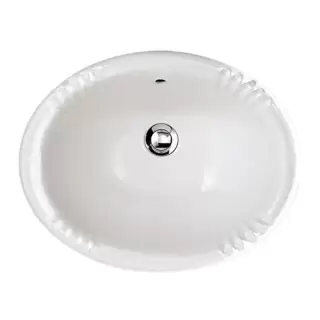 Devon&Devon Victorian Раковина 49х39 cм, без отв., встраиваемая на столешницу, цвет: белый