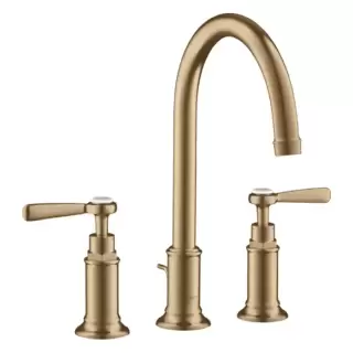 Axor Montreux Смеситель для раковины 180, на 3 отв., ручка: рычаг, с донным клапаном, цвет: шлифованная бронза