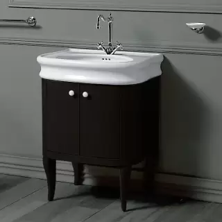 SIMAS Lante Комплект мебели, тумба с двумя дверцами, раковиной, 70см, напольный, цвет: черный