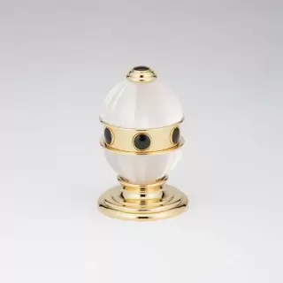 THG Amboise Onyx noir Вентиль смесителя для раковины, вставки темный оникс, цвет: полированное золото