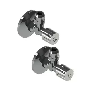 TECEone Угловые вентили (1/2" х 3/8") с настенными розетками,комплект 2 шт.цвет: хром