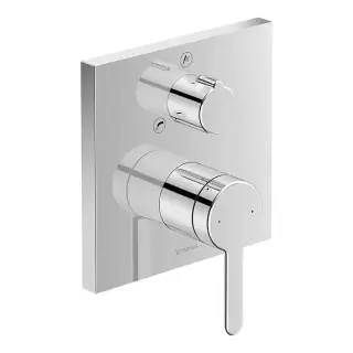 Duravit C.1 Смеситель для ванны, встраиваемый, с переключателем и обратным клапаном, цвет: хром