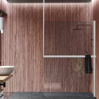 Novellini Kuadra H Душевое ограждение 160х205cм., с свободным входом, Dx, с потолочн кронштейн, с полотенцедержателем, стекло прозрачное, цвет: белый матовый