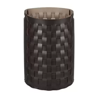 ADJ Круглая корзина для белья Bottega, D40xH57 см., цвет: шоколад/капучин