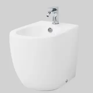 Artceram File 2.0 Биде напольное 37х52 см, 1 отверстие, saniglaze, цвет: белый глянцевый