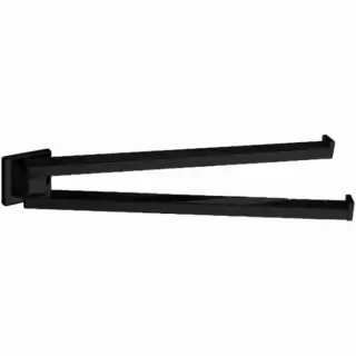 Colombo Basic Q Полотенцедержатель 33.4см, двойной поворотный, цвет: черный матовый