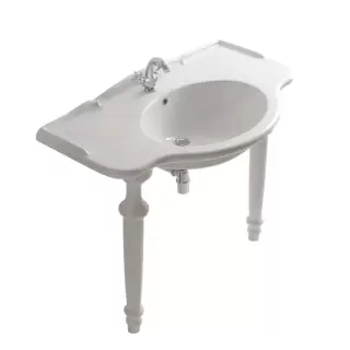 Globo Paestum Консоль с раковиной 110х60см с 1 отв. под смеситель, напольная, цвет: белый