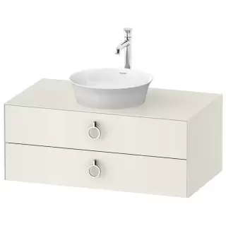 Duravit White Tulip Тумбочка подвесная 100x55х40.8см., раковина, 2 ящика с ручкой, цвет: Nordic White HighGloss