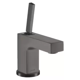 Axor Citterio Смеситель для раковины 80, на 1 отв., излив 10.4см, с донным клапаном, цвет: шлифованный черный хром