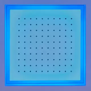 Antonio Lupi Душевая система Meteo 35x35x11 см, цвет: зеркальная сталь, с подсветкой