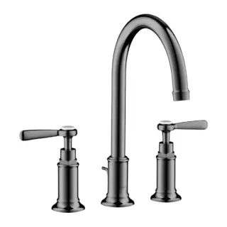 Axor Montreux Смеситель для раковины 180, на 3 отв., ручка: рычаг, с донным клапаном, цвет: полированный черный хром