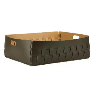 Colombo Adj Корзинка Dubai, 60x50H20 см, цвет: оливковый/горчичный