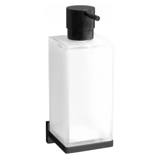 Colombo Look Дозатор для жидкого мыла, подвесной, цвет: PVD графит матовый/матовое стекло