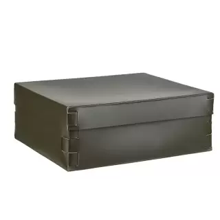 Colombo Adj Коробка Snob 36x30хH13.5см., настольная, цвет: оливковый/горчичный