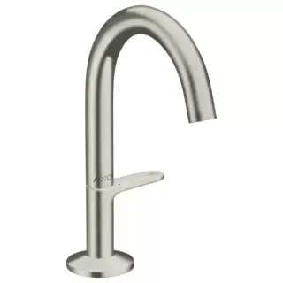 Axor One Смеситель для раковины Sel 140, на 1 отв., с донным клапаном Push-Open, цвет: сталь