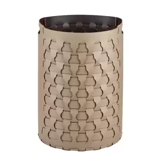 ADJ Круглая корзина для белья Dubai, D40xH57 см., цвет: капучино/шоколад