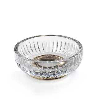 3SC ELEGANCE Мыльница настольная, цвет: прозрачный хрусталь/золото 24к.