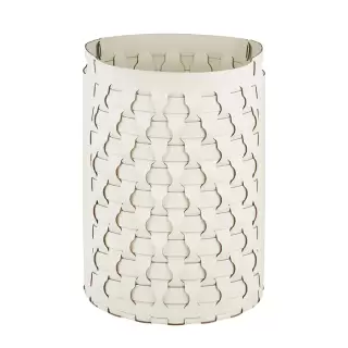 ADJ Круглая корзина для белья Dubai, D40xH57 см., цвет: белый/панна котта