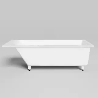 Salini Cascata KIT Встраиваемая ванна 170x70x55.2см., ножки, сифон, мат-л: S-Sense, цвет: белый матовый