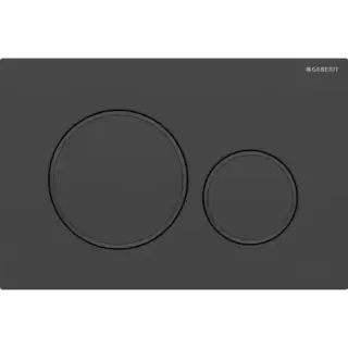 Geberit Sigma20 Клавиша для двойного смыва, круглая, цвет: черный матовый
