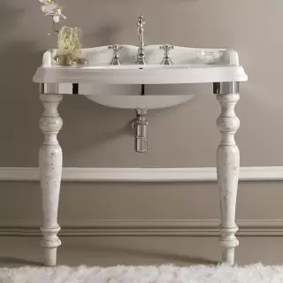 3SC Consolle Консоль Firenze 90х56хh97см, с раковиной LA02 и сифоном, напольный, цвет: хром