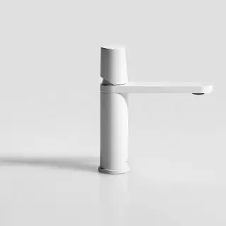 ANTONIO LUPI INDIGO Смеситель для раковины на 1 отверстие, излив 165 мм., цвет: белый матовый
