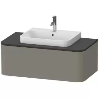 Duravit Happy D.2 Plus Тумба подвесная 100x48х35.4см, с раковиной и 1 ящиком, цвет: stone grey satin matt