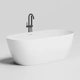 Salini Sofia Ванна отдельностоящая 170x80cм, донный клапан "Up&Down", сифон, слив-перелив, материал: S-Stone, цвет: белый матовый