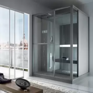 Effegibi Logica H Хаммам с душевой зоной 214x250x226см, пристенная, цвет: Soft Sand