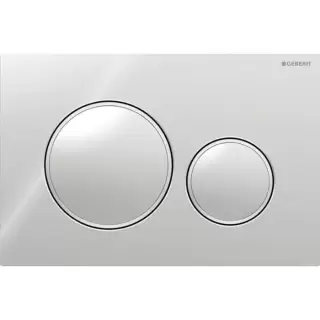 Geberit Sigma20 Клавиша для двойного смыва, круглая, цвет: хром/матовый хром