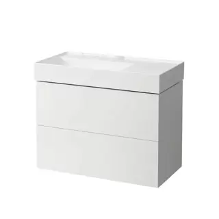 Laufen Kartell Тумба с раковиной 88x45x60см, без отв.,2 ящика, органайзер для ящика, с полочкой справа, цвет: белый матовый