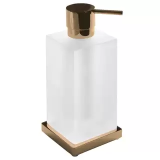 Colombo Look Дозатор для жидкого мыла, настольный, цвет: PVD Vintage/матовое стекло