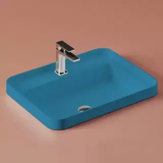 Artceram Fuori Scala Раковина 60х45 см, встраиваемая, с 1 отв.под смеситель,без перелива, цвет: avio