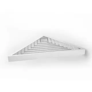 3SC SK Полочка-решетка 36х18хh3см, угловая, цвет: белый матовый