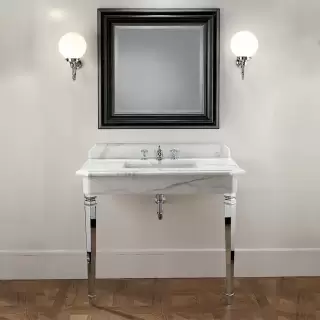 Devon&Devon Epoque Декоративная структура 100х59.7см, с раковиной на 3 отв., напольный, цвет: хром/белый мрамор