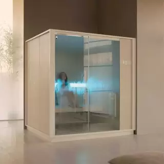 Effegibi One H Filo Сауна 214x171х217см, пристенная, цвет: White Cloud