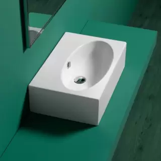 Simas Lft Spazio Раковина 61х39 см, без отв., цвет: белый