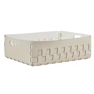 Colombo Adj Корзинка Dubai, 60x50H20 см, цвет: панна котта/белый