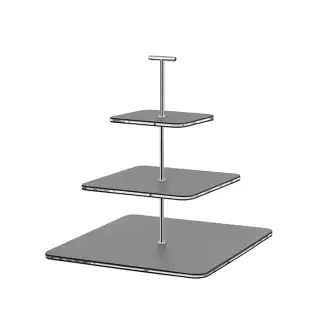 ADJ Сервировочная стойка 30x30xH35см., ручка "Т", цвет: серый/фурнитура хром