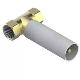 THG Корпус вентиля 3/4", встраиваемый в стену, для холодной воды, левый, цвет: золото