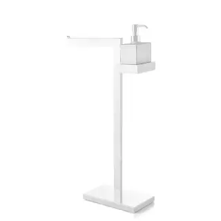 3SC SK Напольная стойка, 63см, с полотенцедержателем и мыльницей, цвет: белый матовый