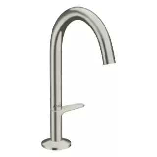 Axor One Смеситель для раковины Sel 170, на 1 отв., с донным клапаном Push-Open, цвет: сталь