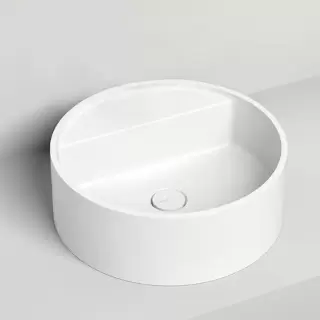 Salini Armonia Top 202 Раковина накладная 45х45х11.6см., без отв., донный клапан, материал: S-Stone, цвет: белый матовый