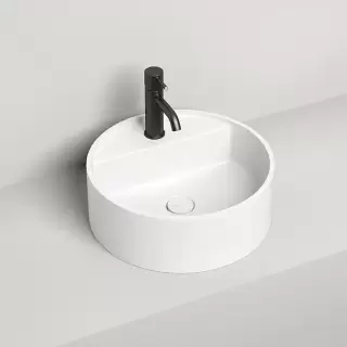 Salini Armonia Top 202 Раковина накладная 45х45х11.6см., с 1 отв., донный клапан, материал: S-Sense, цвет: белый глянцевый