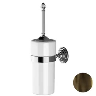 Devon&Devon Diamond Туалетный ершик, подвесной, белая керамика, цвет: бронза