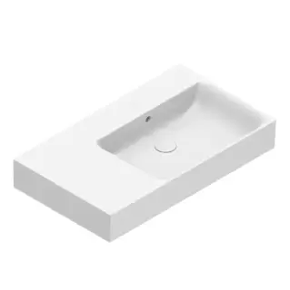 Catalano Premium Раковина 80x47см чаша справа, без отв., цвет: белый глянцевый