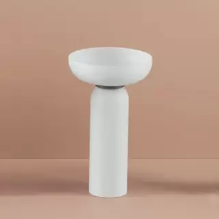 Artceram Jolie Раковина 50см., на пьедестале, пристенный монтаж , цвет: белый матовый/moka