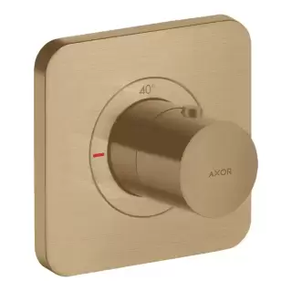 Axor Citterio E Смеситель для душа, термостатический, встраиваемый, на 1 выход, (внешняя часть), цвет: шлифованная бронза